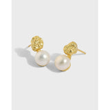 925 Sterling Silver Pearl Stud Earrings for Women - Fine Jewelry