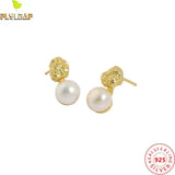 925 Sterling Silver Pearl Stud Earrings for Women - Fine Jewelry