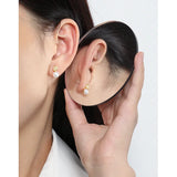 925 Sterling Silver Pearl Stud Earrings for Women - Fine Jewelry