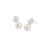 925 Sterling Silver Pearl Stud Earrings for Women - Fine Jewelry