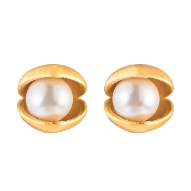 925 Silver Freshwater Pearls Stud Earrings Vintage Jewelry