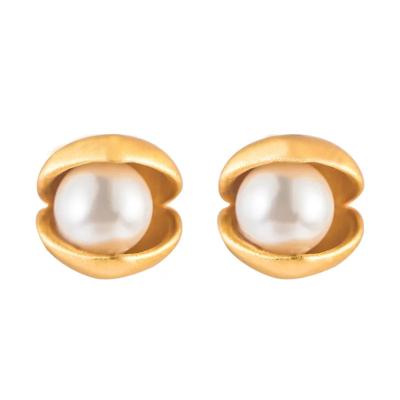 925 Silver Freshwater Pearls Stud Earrings Vintage Jewelry