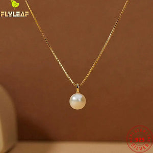 925 Silver Freshwater Pearls Small Beans Necklace Women 14k Plating