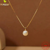 925 Silver Freshwater Pearls Small Beans Necklace Women 14k Plating