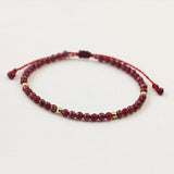 925 Silver Thin Friendship Bracelets Small Beads 3mm Gemstone Reiki Yoga Jewelry