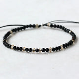 925 Silver Thin Friendship Bracelets Small Beads 3mm Gemstone Reiki Yoga Jewelry