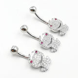 925 Silver Frog Belly Navel Piercing Button Rings Men Women Jewelry
