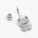 925 Silver Frog Belly Navel Piercing Button Rings Men Women Jewelry