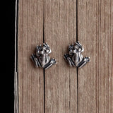 925 Silver Frog Stud Earrings Women Vintage Party Wedding Jewelry