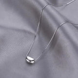 925 Silver Clear Zirconia Geometry Pendant Necklace for Women