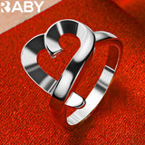 925 Silver Heart Bracelet Earrings Set Wedding Jewelry