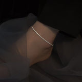 925 Sterling Silver Full Star Anklet Sparkling Foot Decoration Sexy Ankle Chain