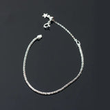 925 Silver Full-sky Star Women's Bracelet Charm Chain Adjustable Jewelry
