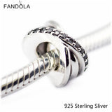 925 Sterling Silver Galaxy Charm Clear CZ for DIY Bracelet Bead