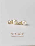 925 Silver Pearl Earrings 18K Plated Wedding Party Jewelry