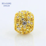 925 Silver Yellow Enamel Romantic Golden Jewelry