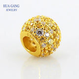 925 Silver Yellow Enamel Romantic Golden Jewelry