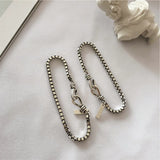 925 Sterling Silver Geometric Bracelet Charm Women Accessories