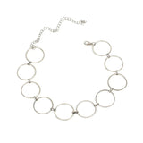 925 Sterling Silver Geometric Circle Bracelet Round Anklet