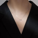 925 Silver Circle Tassel Necklace Multi Wear Collar Clavicle Chain