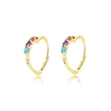 925 Silver CZ Heart Hoop Earrings, Wedding Party Jewelry