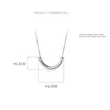 925 Silver Geometric Half Arc Pendants Choker Necklace for Women