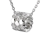 925 Silver Honeycomb Rolling Bead Necklace For Women