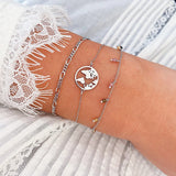 925 Silver Geometric Chain Bracelet for Women Bohemian Gift