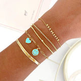 925 Silver Geometric Chain Bracelet for Women Bohemian Gift