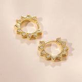 925 Silver Mini Tapered Hoop Earrings 18K Plated Huggie Earrings For Women