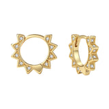 925 Silver Mini Tapered Hoop Earrings 18K Plated Huggie Earrings For Women