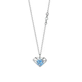925 Silver Diamond Shaped Zircon Pendant Necklace for Women
