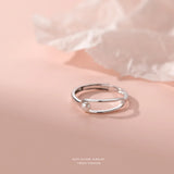 925 Silver Geometric Pearl Ring for Women Shell Bead Jewelry