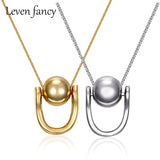925 Sterling Silver Geometric Ball Pendant Necklace