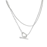 925 Silver Geometric Pendant Choker Birthday Gift