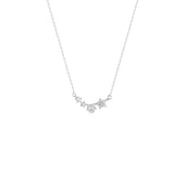 925 Silver Geometric Stars Necklace Women Engagement Jewelry