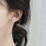 925 Silver Mini Green Cubic Zircon Stud Earrings for Men Women
