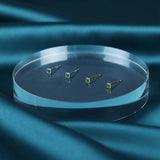 925 Silver Mini Green Cubic Zircon Stud Earrings for Men Women