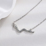 925 Silver Geometric Snake Choker Necklace Women Fine Jewelry