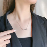925 Silver Geometric Snake Choker Necklace Women Fine Jewelry