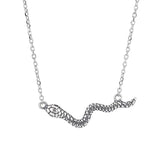 925 Silver Geometric Snake Choker Necklace Women Fine Jewelry