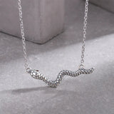 925 Silver Geometric Snake Choker Necklace Women Fine Jewelry
