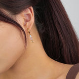 925 Sterling Silver Zircon Dangle Drop Earrings Bohemia Pendant Jewelry