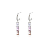925 Sterling Silver Zircon Dangle Drop Earrings Bohemia Pendant Jewelry