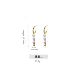 925 Sterling Silver Zircon Dangle Drop Earrings Bohemia Pendant Jewelry