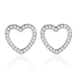 925 Silver Geometric Zirconia Stud Earrings For Women S-E539