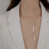 925 Silver Triangle Necklace for Women S-N752