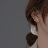 925 Silver X Shape Cross Stud Earrings for Women