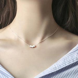 925 Silver Geometric Square Necklace for Women
