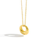925 Silver Circle Choker Necklace Minimalist Pendant Gift